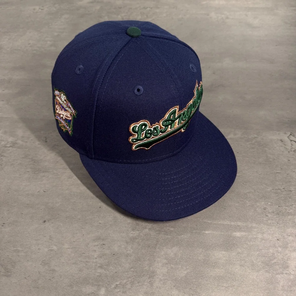 New Era Los Angeles Dodgers Hat 7 1/8 Mag Park Friday Night Lights Navy Green